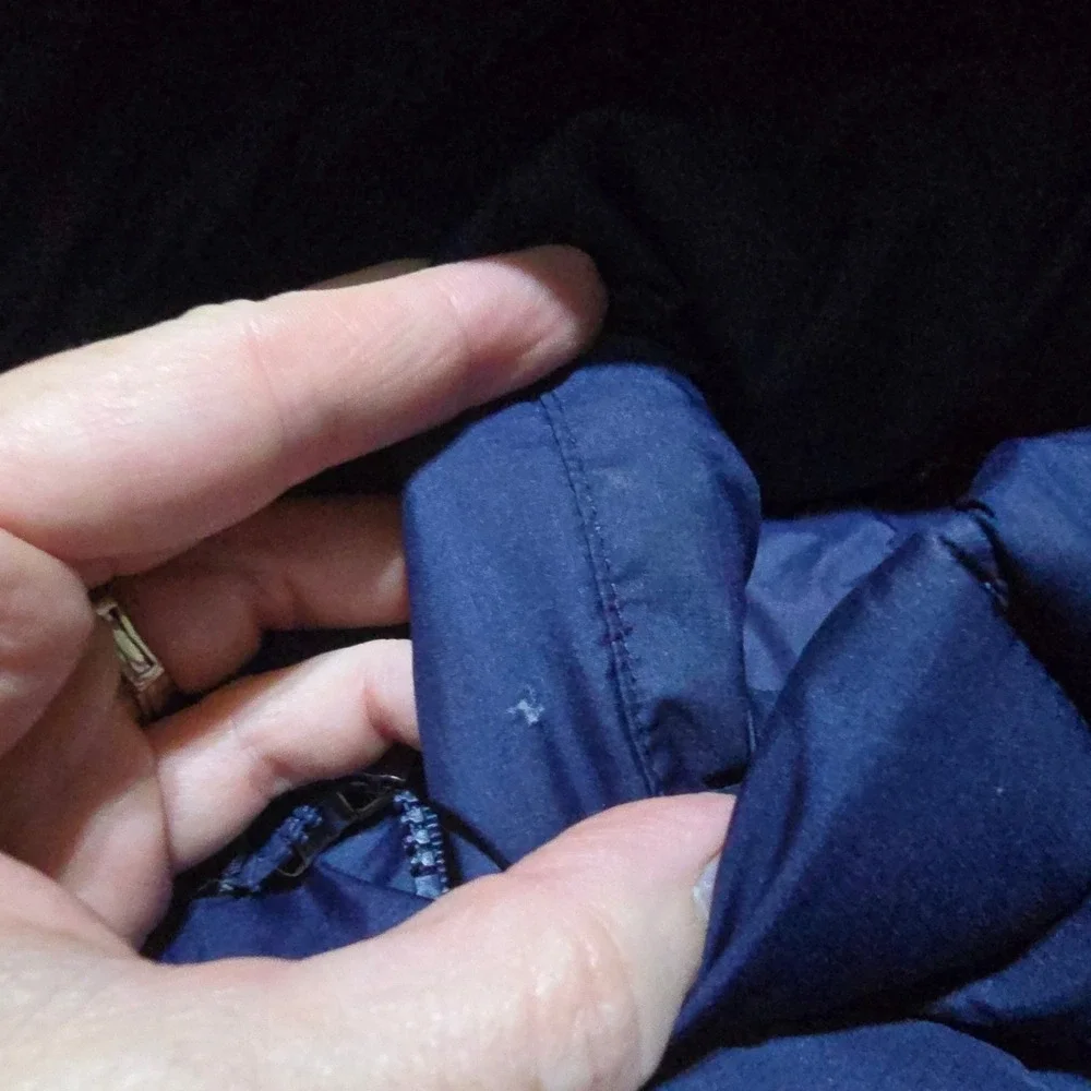 flaws Polo Ralph Lauren Puffer Jacket Kids Size 6 Navy Blue Down Filled   Hood